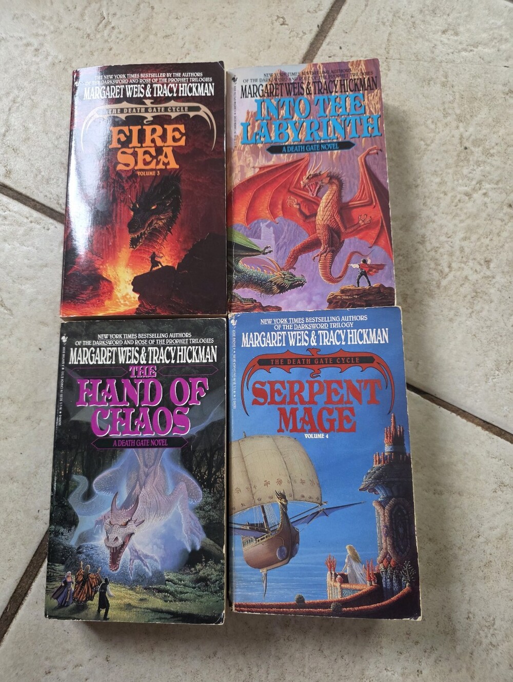 Lot 4 Weis/Hickman Books Death Gate Cycle Series Vintage PB Vol #3 4 5 Labyrinth